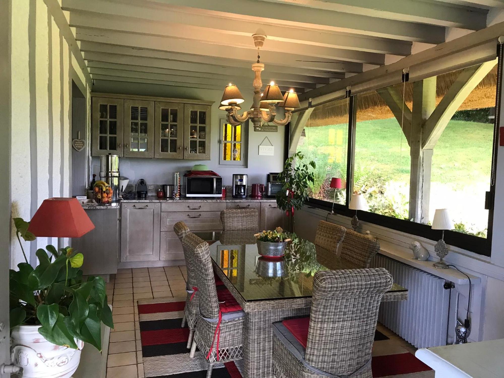 Les Chaumieres Du Pays D'Auge Bed & Breakfast Le Breuil-en-Auge ภายนอก รูปภาพ